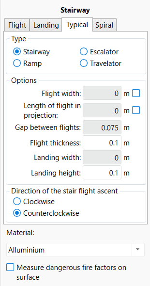 Selecting Parameters of a Standard Stairway