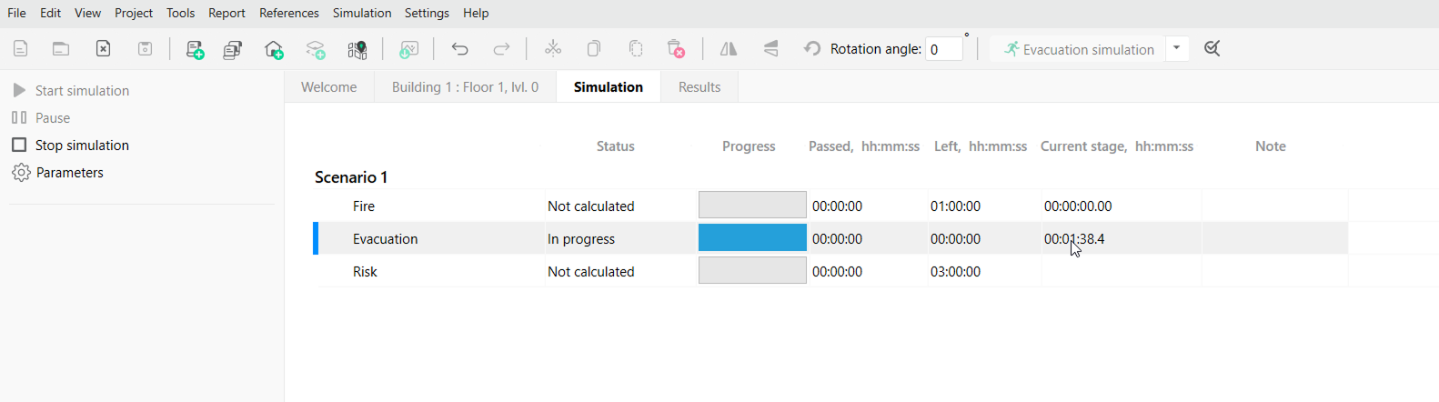 Simulation Tab